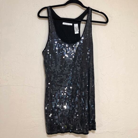 Laundry By Shelli Segal Tops - Laundry by Shelli Segal Womens Dress Extra SmallBlack Sequined Blouse XS